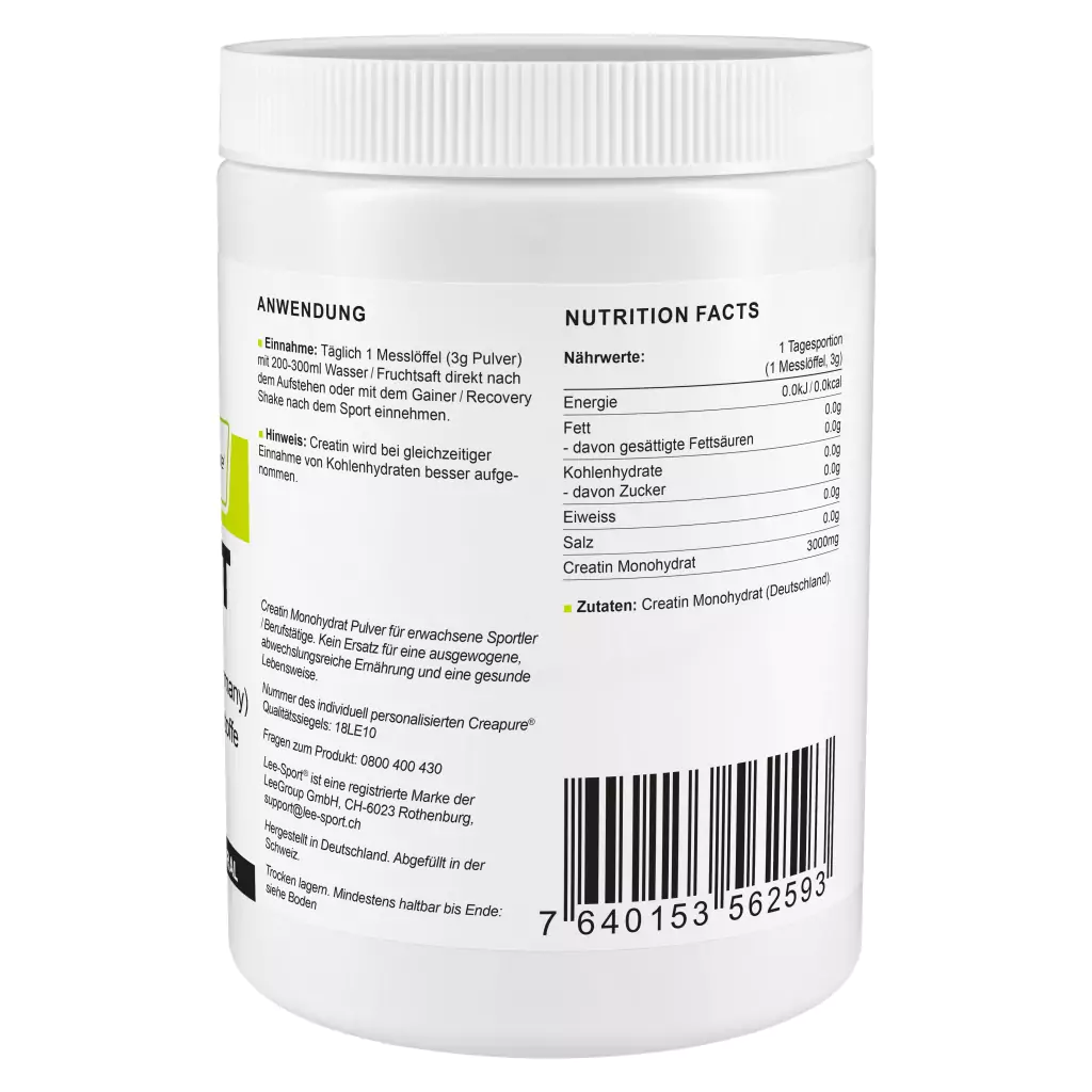 Creapure Creatin Monohydrat - hochwertig und rein