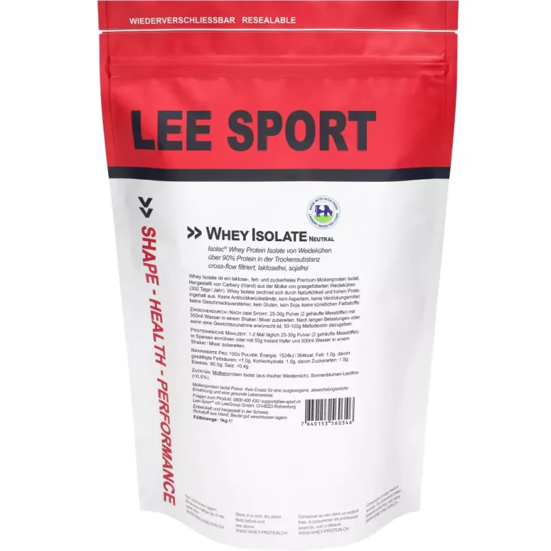 Whey Protein Isolate von Lee-Sport aus Weidehaltung